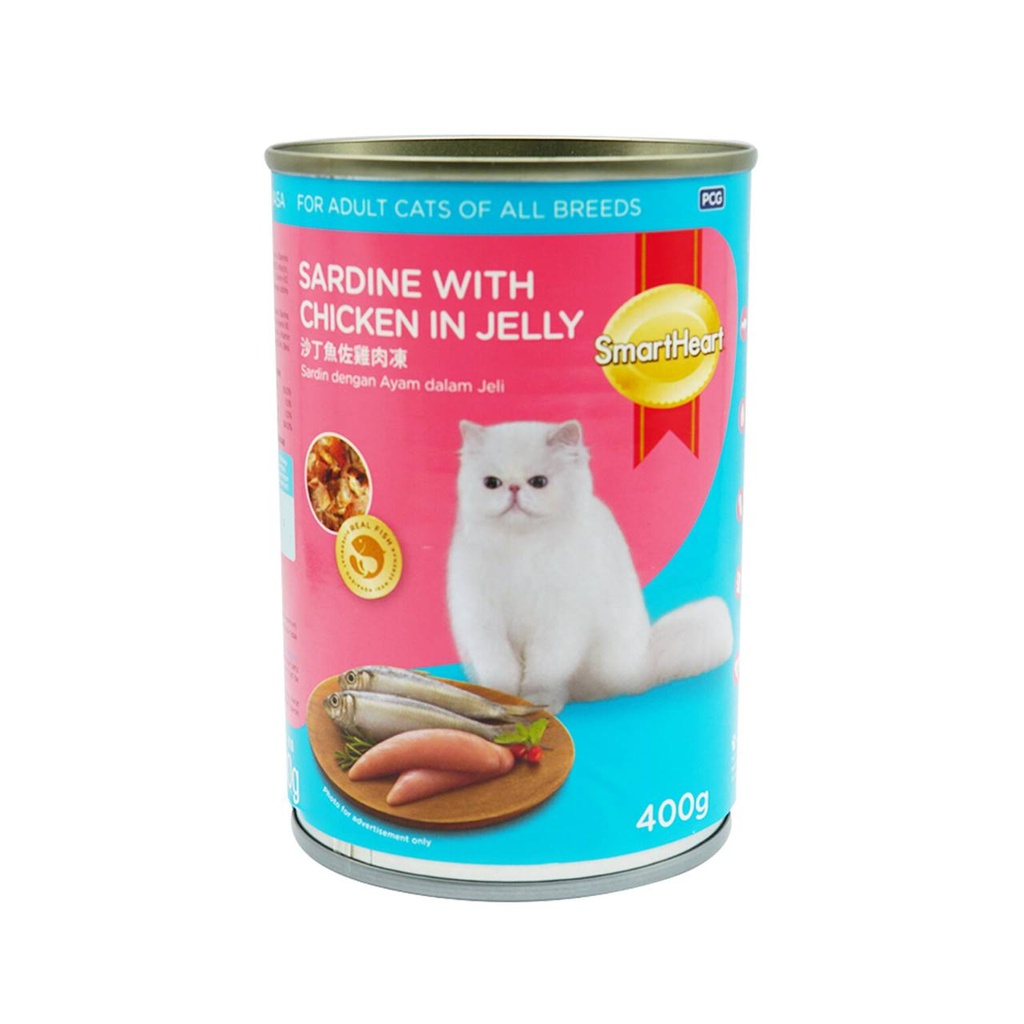 SmartHeart Cat Food Sardine With Chicken In Jelly 400 gm